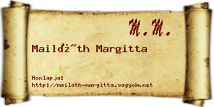 Mailáth Margitta névjegykártya